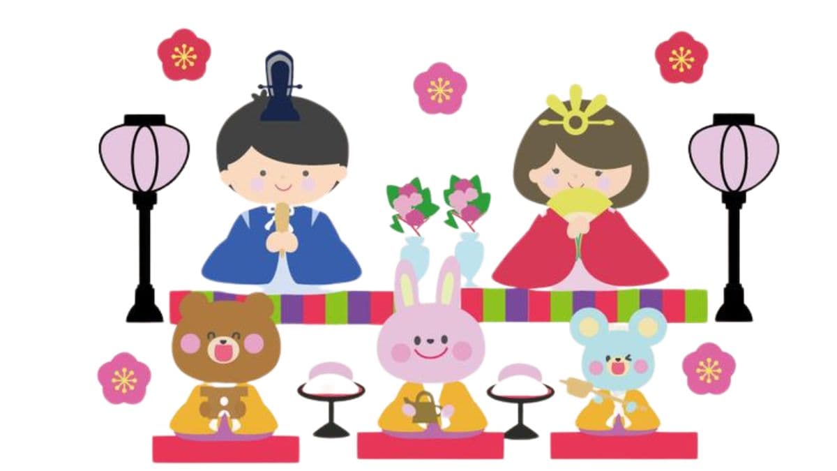 【ひな祭り壁面】みんなで一緒にひなまつり