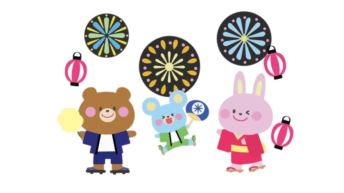 【7月8月】わいわい楽しい夏祭り壁面