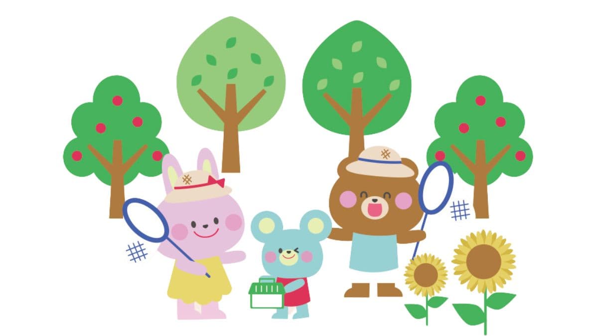 【夏の壁面】みんなで楽しい虫取り大会